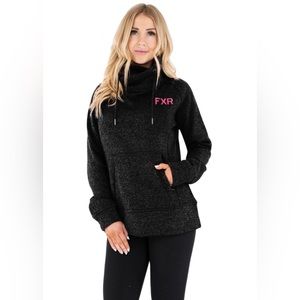FXR Women's Ember Sweater Pullover Black Heather/Electric Pink